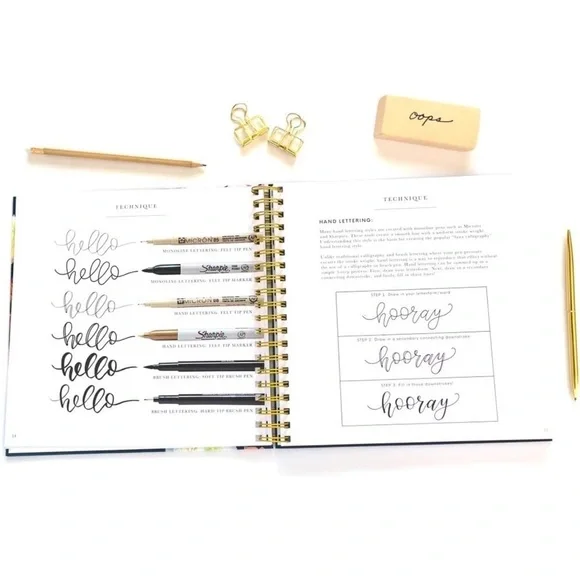 Brand New Calligraphy Book Pretty Simple Lettering - Picture 3 of 10